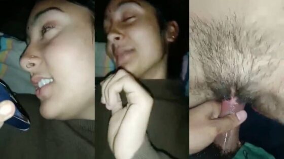 Image of Impatient guy pleasures Hindi girlfriend during phone call-Linkwallah.com
